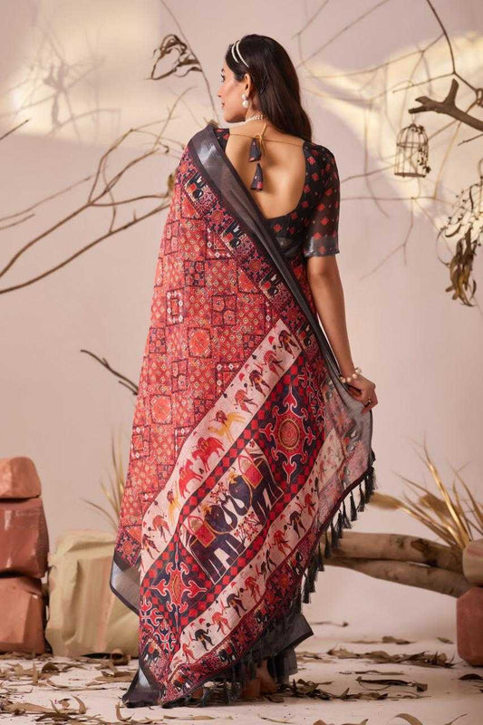 Cotton Designer Printed Saree