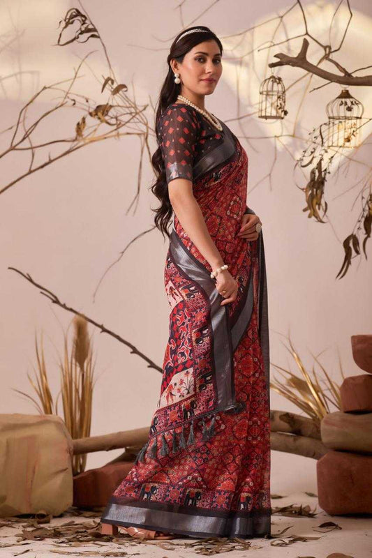 Cotton Designer Printed Saree