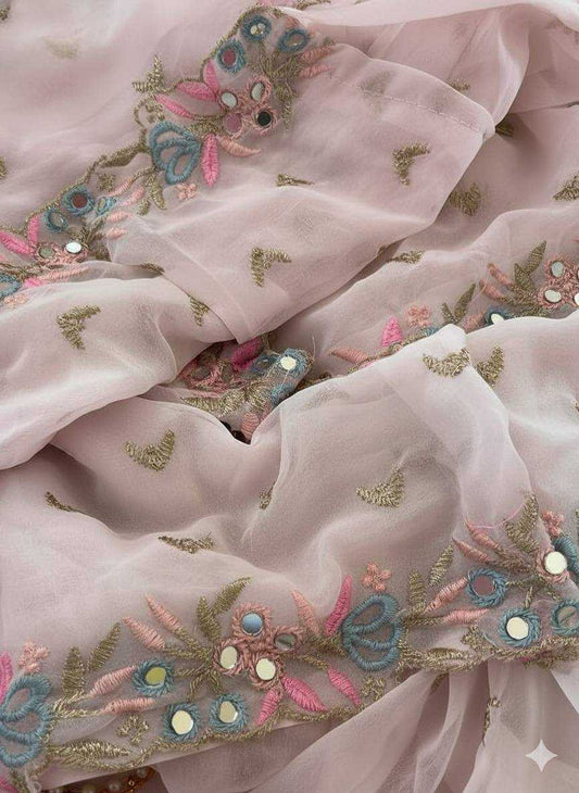 Georgette Embroidered Saree