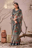 Linen KESH522 1019 Cotton Linen Saree