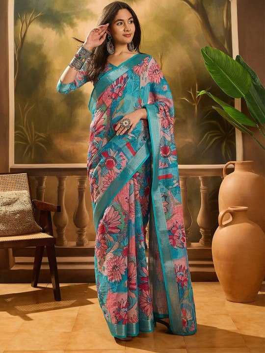Linen KESH553 131 Party Wear Printed Saree
