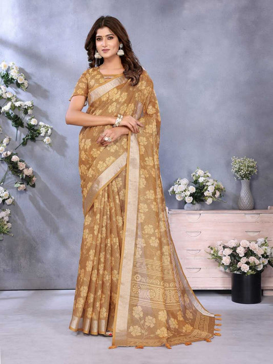 Linen KESH553 420 Ready To Wear Saree